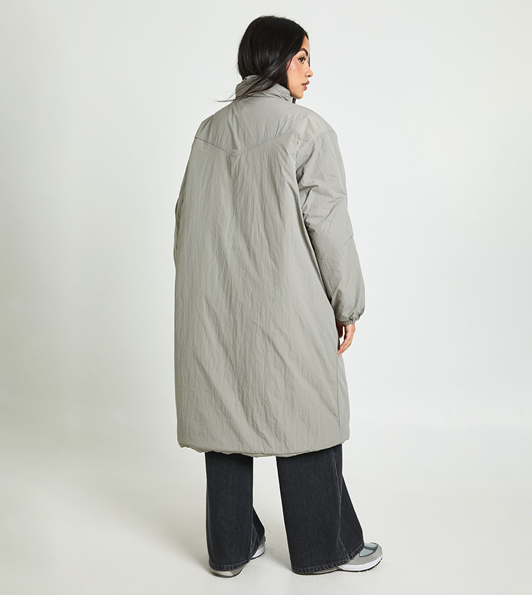 Long Sleeves Toggles Puffer Coat