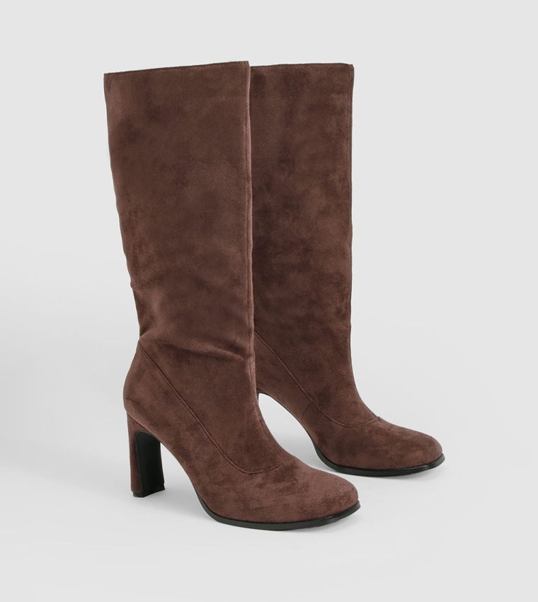 Square Toe Knee High Boots