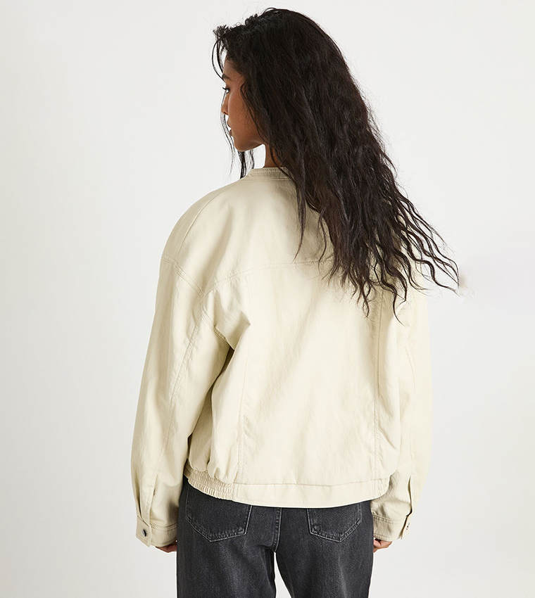 جاكيت موتو جلد صناعي