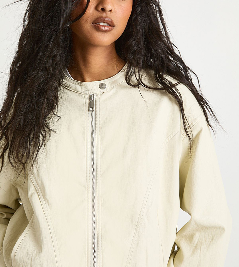 جاكيت موتو جلد صناعي