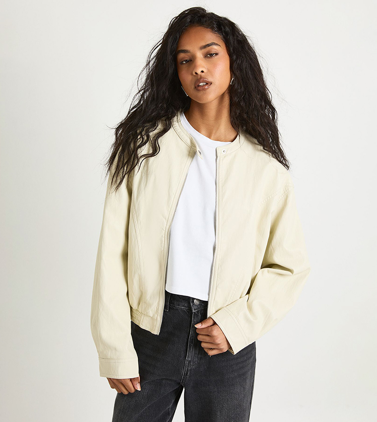 جاكيت موتو جلد صناعي