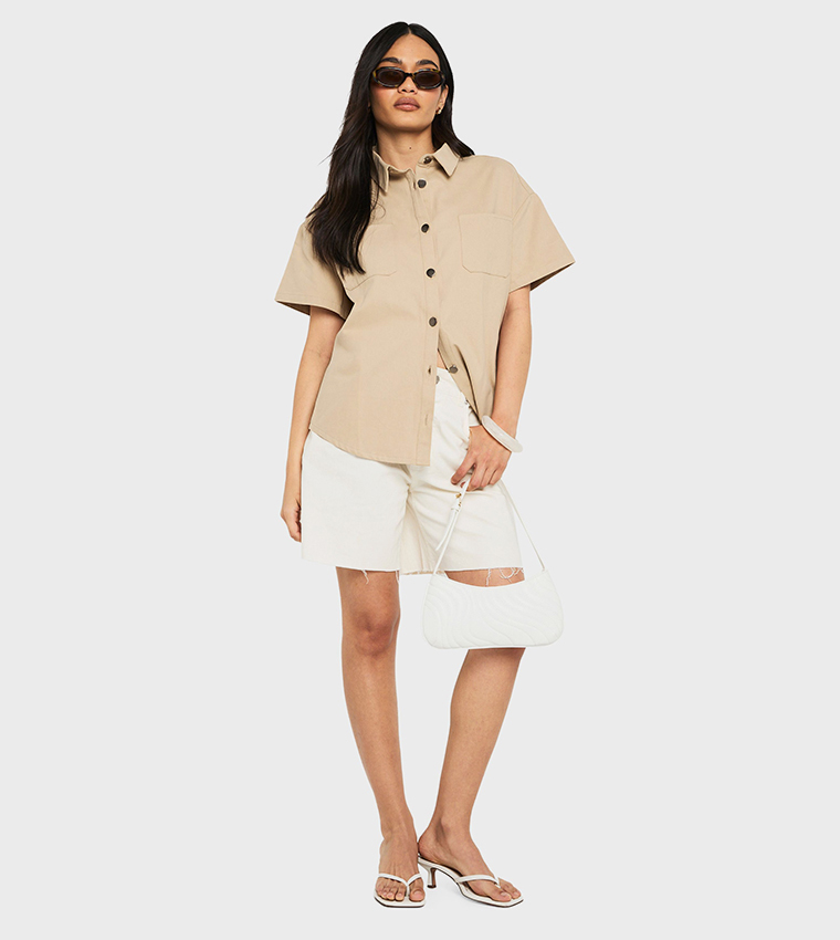 Twill Short Sleeves Casual Shirt