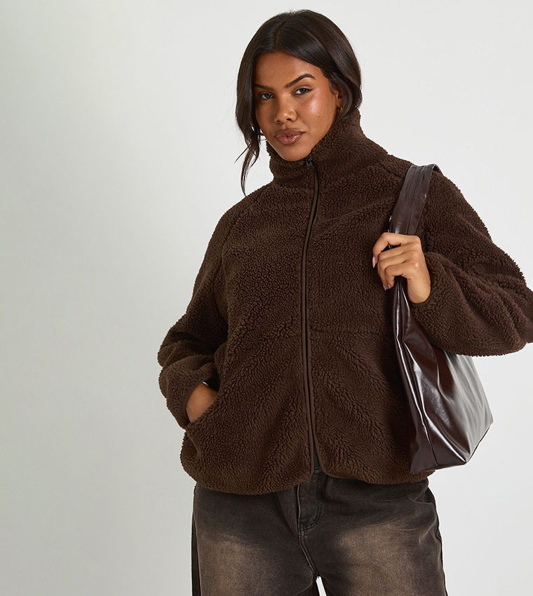 boohoo  Casual Jackets - Brown Casual Jackets