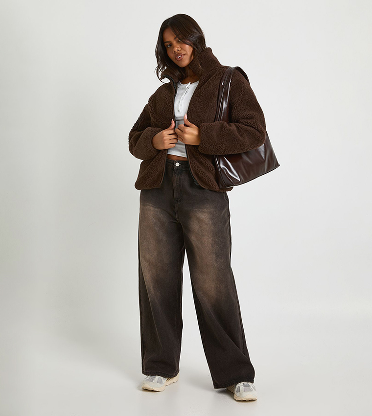 boohoo  Casual Jackets - Brown Casual Jackets