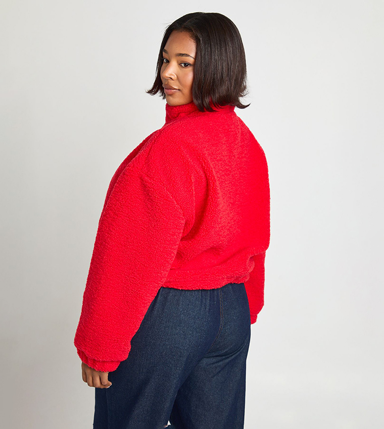 Curve Zip Up Teddy Jacket