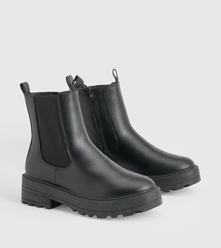 Elastic Panel Loop Chelsea Boots