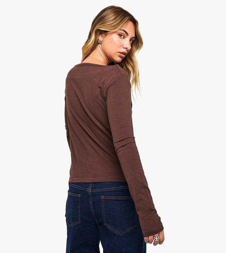 boohoo  Cropped Tops - Brown Cropped Tops