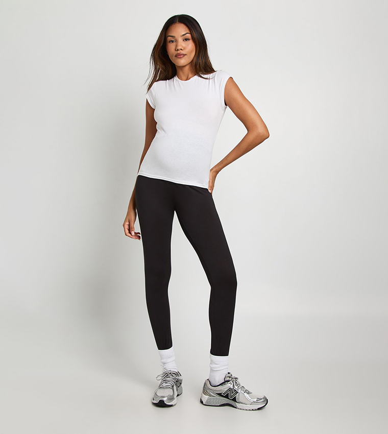 Pack of 2 Solid Over-the-Bump Maternity Leggings