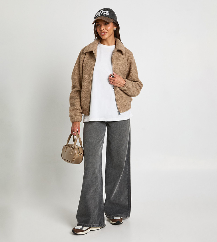 Boucle Wool Look Trucker Jacket