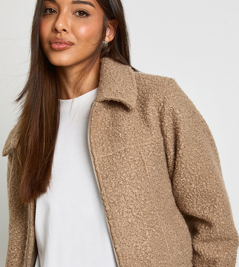 Boucle Wool Look Trucker Jacket