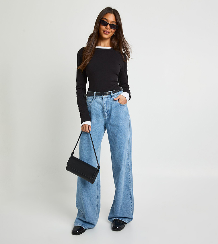 Solid Long Sleeves Fitted Top