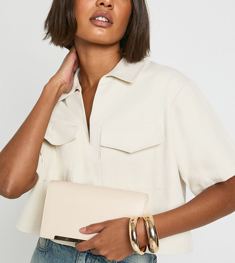 Structured Clutch Bag