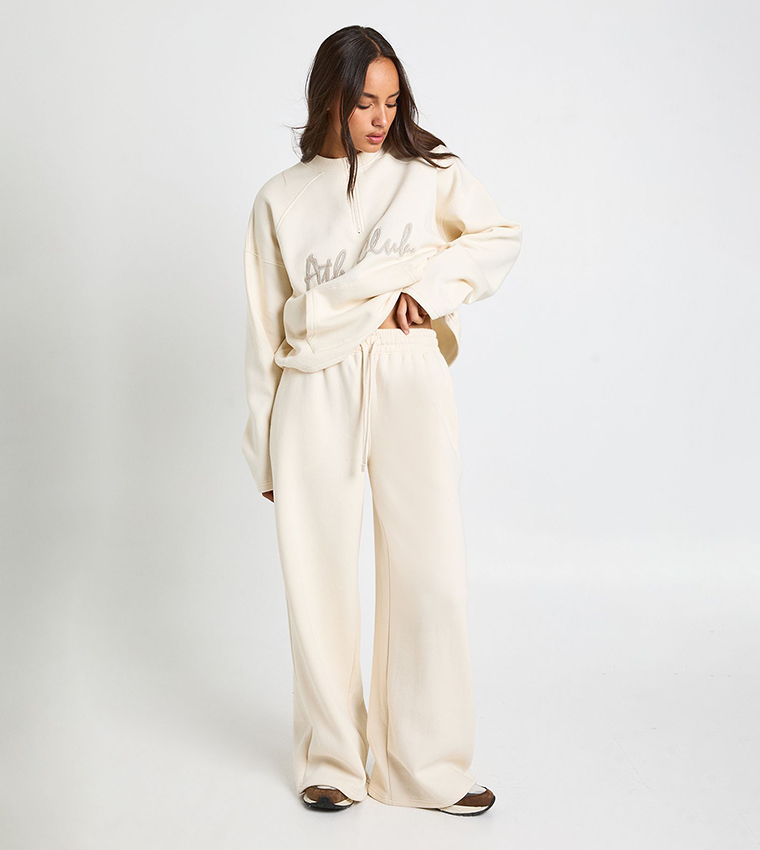 Ath Club Towelling Applique Straight Fit Sweatpants