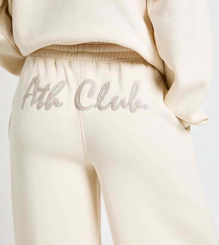 Ath Club Towelling Applique Straight Fit Sweatpants