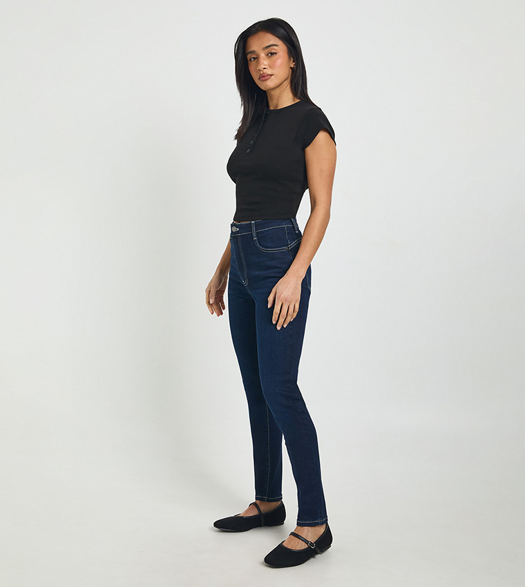 Petite High Waist Booty Lifting Skinny Fit Jeans
