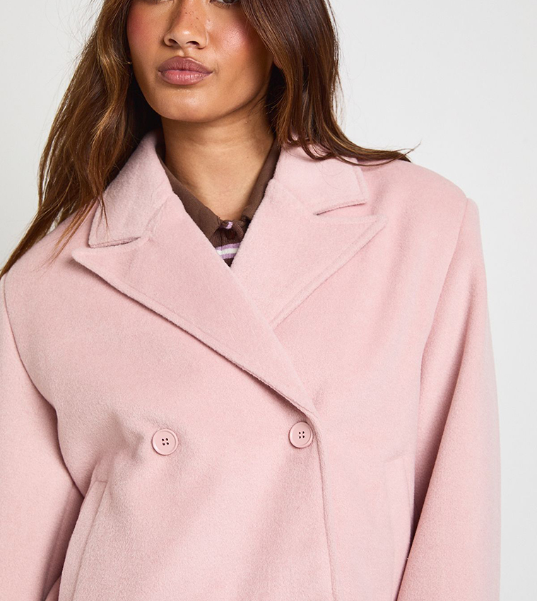 Double Breast Wool Look Jacket
