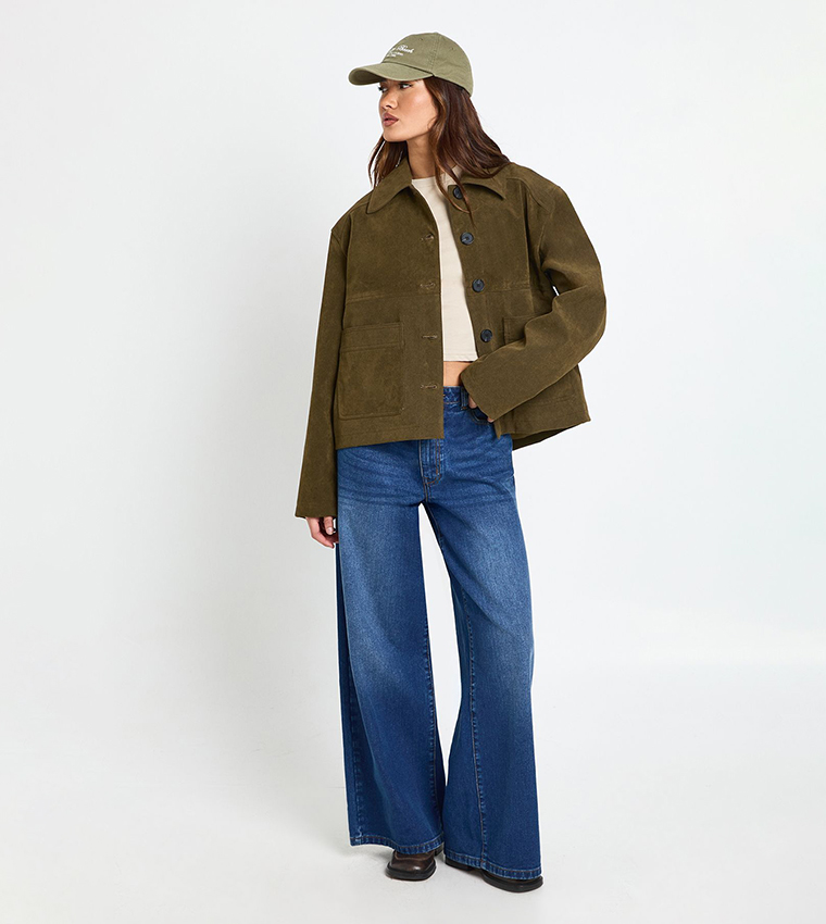 boohoo  Casual Jackets - Khaki Casual Jackets