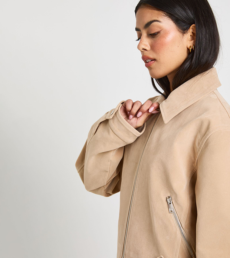 boohoo  Casual Jackets - Beige Casual Jackets