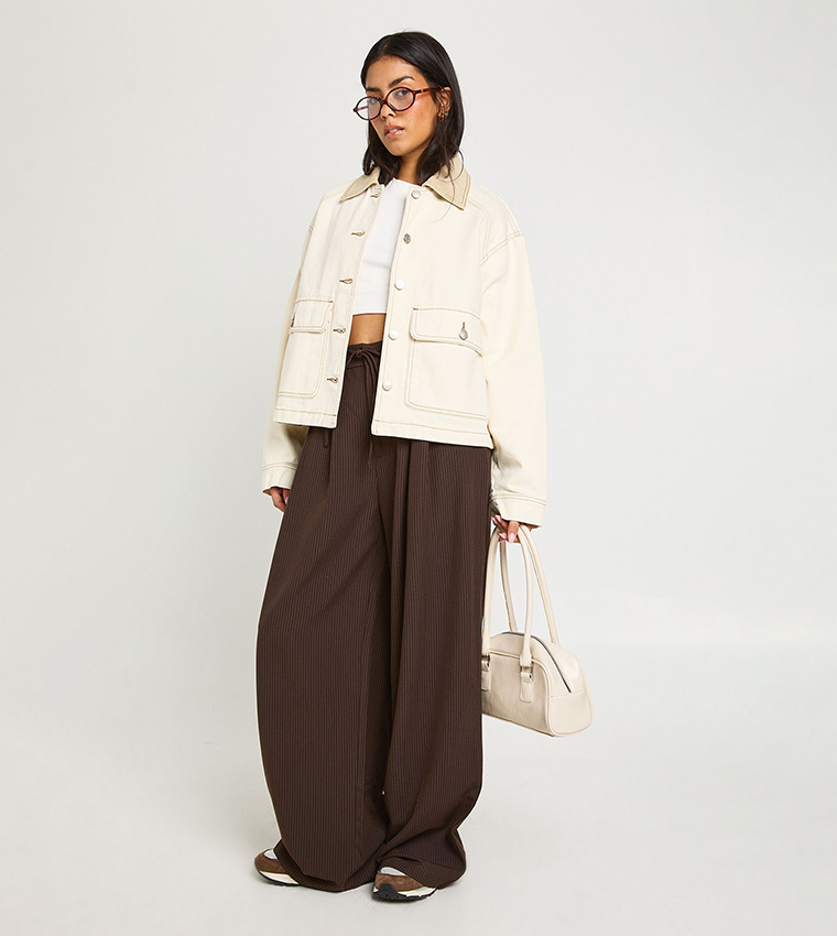 boohoo  Casual Jackets - Beige Casual Jackets