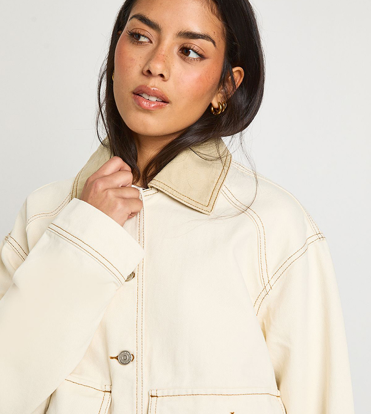boohoo  Casual Jackets - Beige Casual Jackets