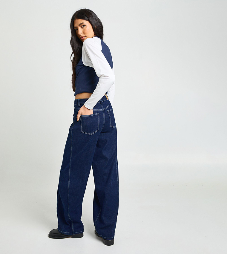 Tall Mid Waist Barrel Fit Jeans