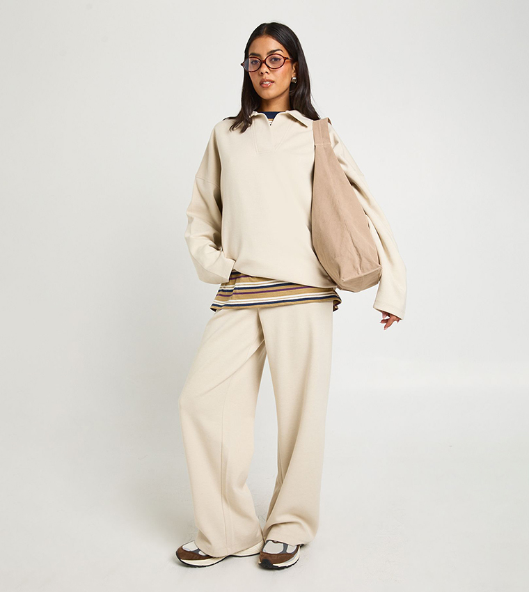 بوهو  بناطيل رياضية - كريمي  Sweatpants