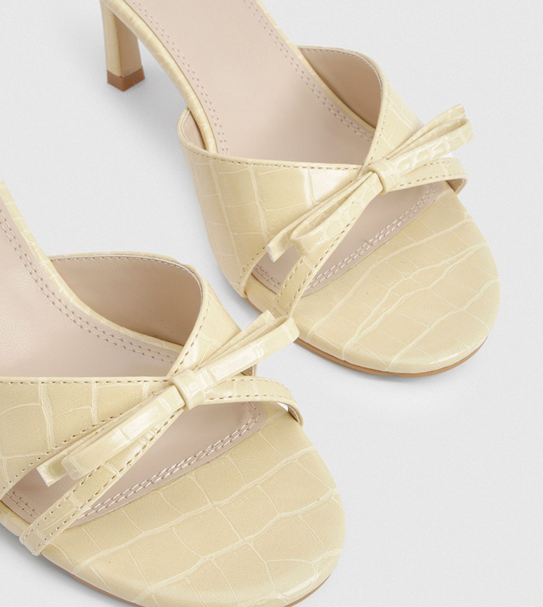 Bow Detail Heeled Mules