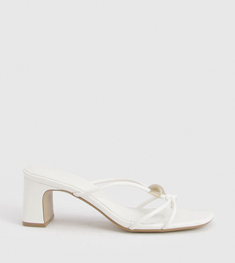 Gold Trim Strappy Heeled Sandals