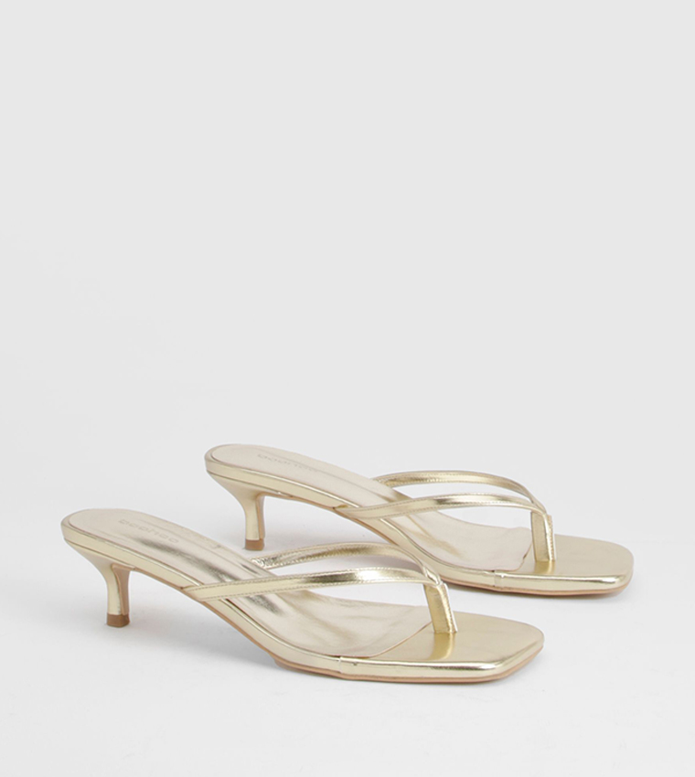 Toe Post Kitten Heel Sandals