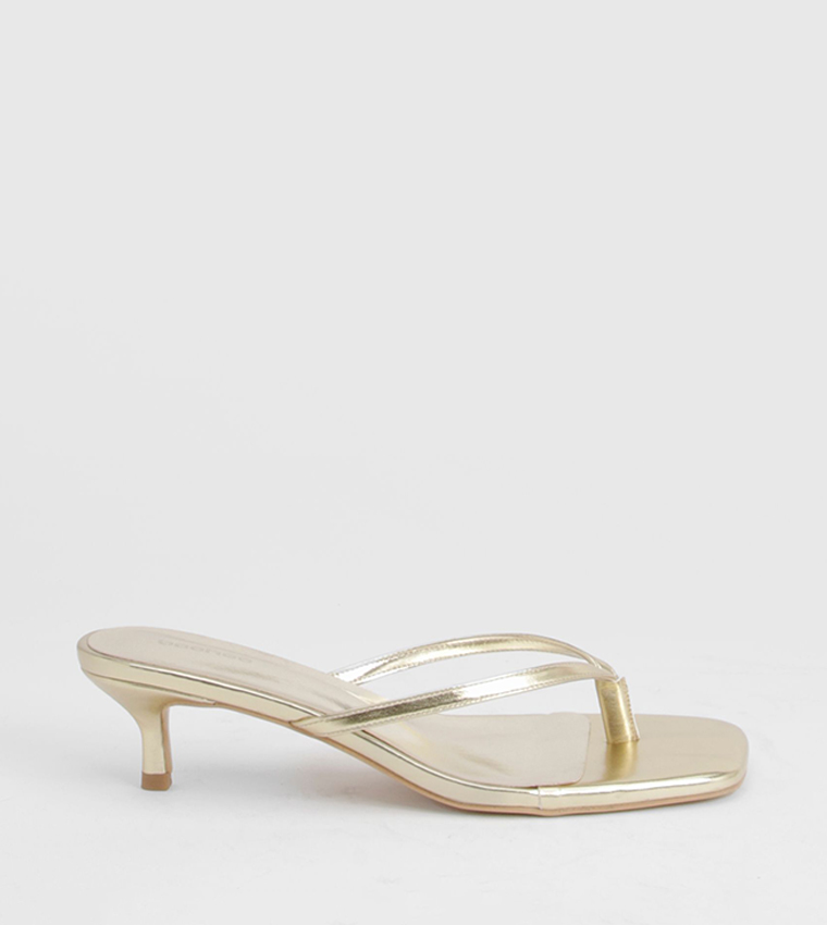 Toe Post Kitten Heel Sandals