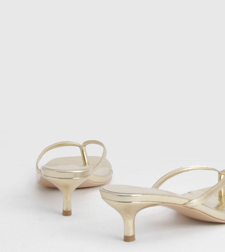 Toe Post Kitten Heel Sandals