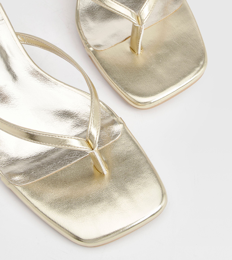 Toe Post Kitten Heel Sandals