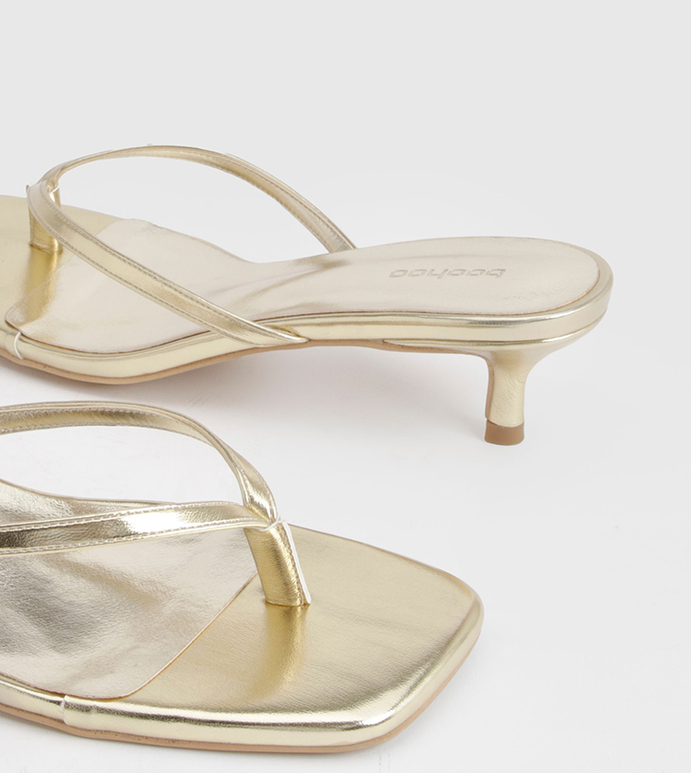 Toe Post Kitten Heel Sandals