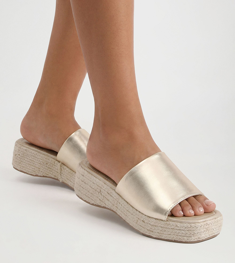 Espadrille Mule Wedges