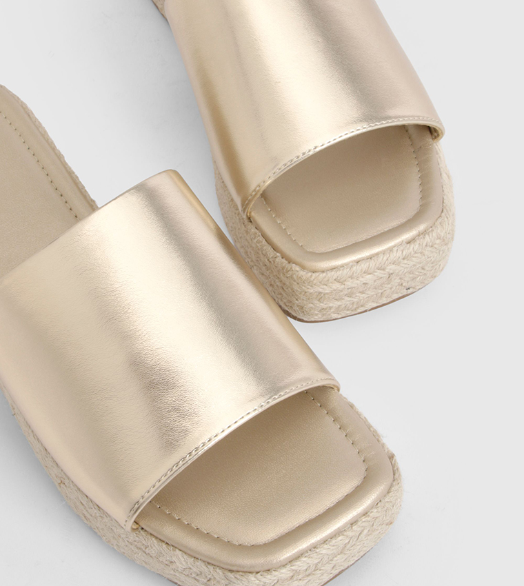 Espadrille Mule Wedges