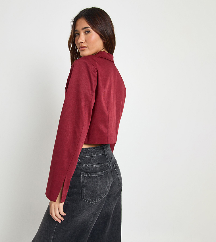 boohoo  Blazers - Burgundy Blazers
