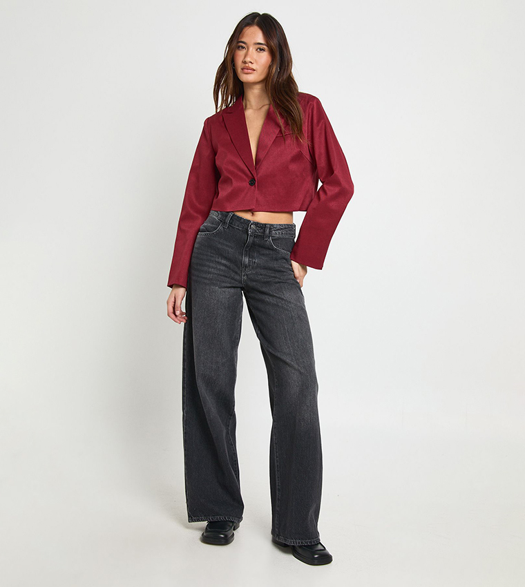 boohoo  Blazers - Burgundy Blazers