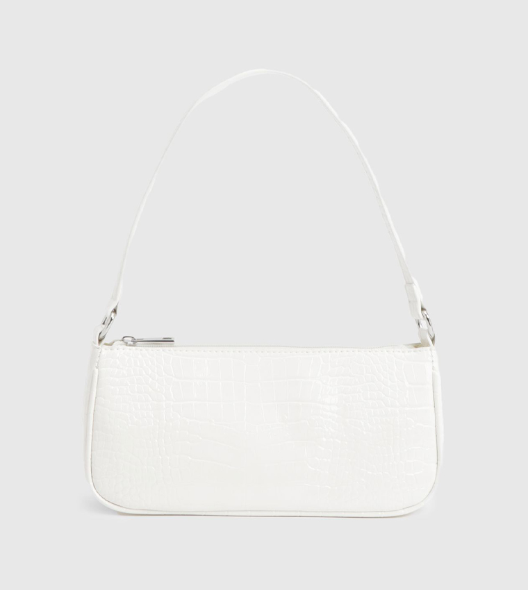 Croc Detail Shoulder Bag