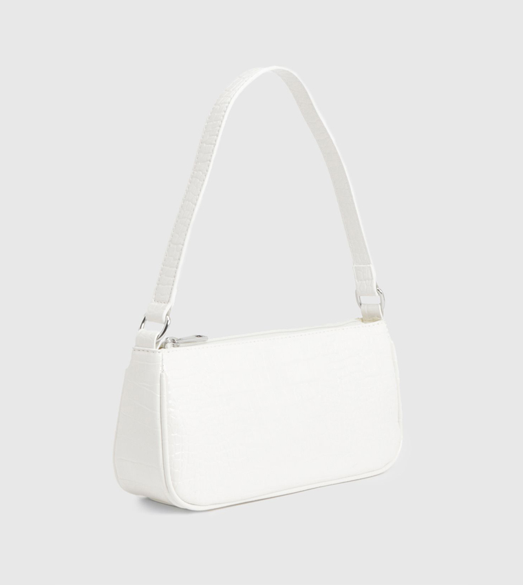 Croc Detail Shoulder Bag