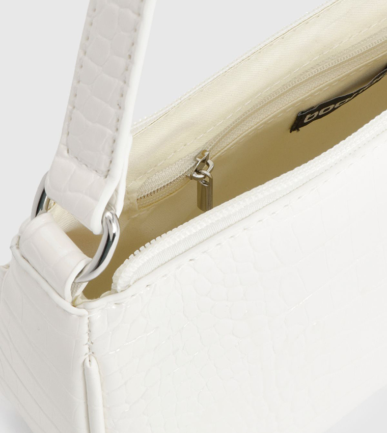 Croc Detail Shoulder Bag
