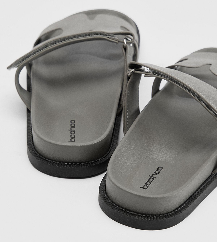boohoo  Flat Sandals - Grey Flat Sandals