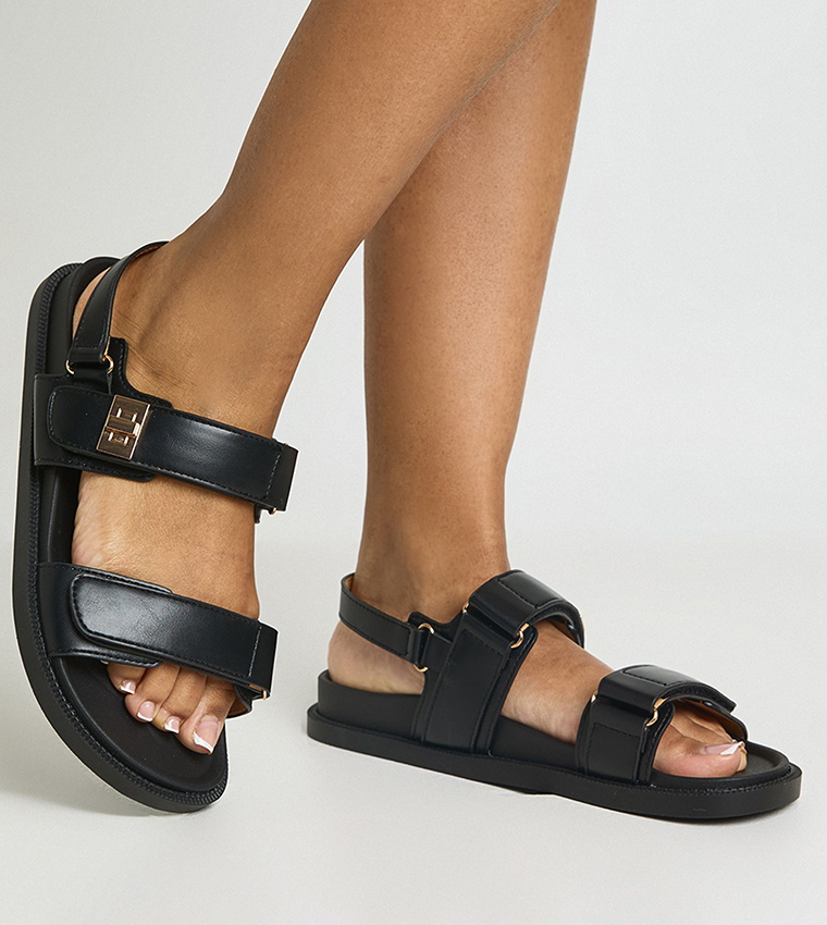 boohoo  Flat Sandals - BLACK Flat Sandals