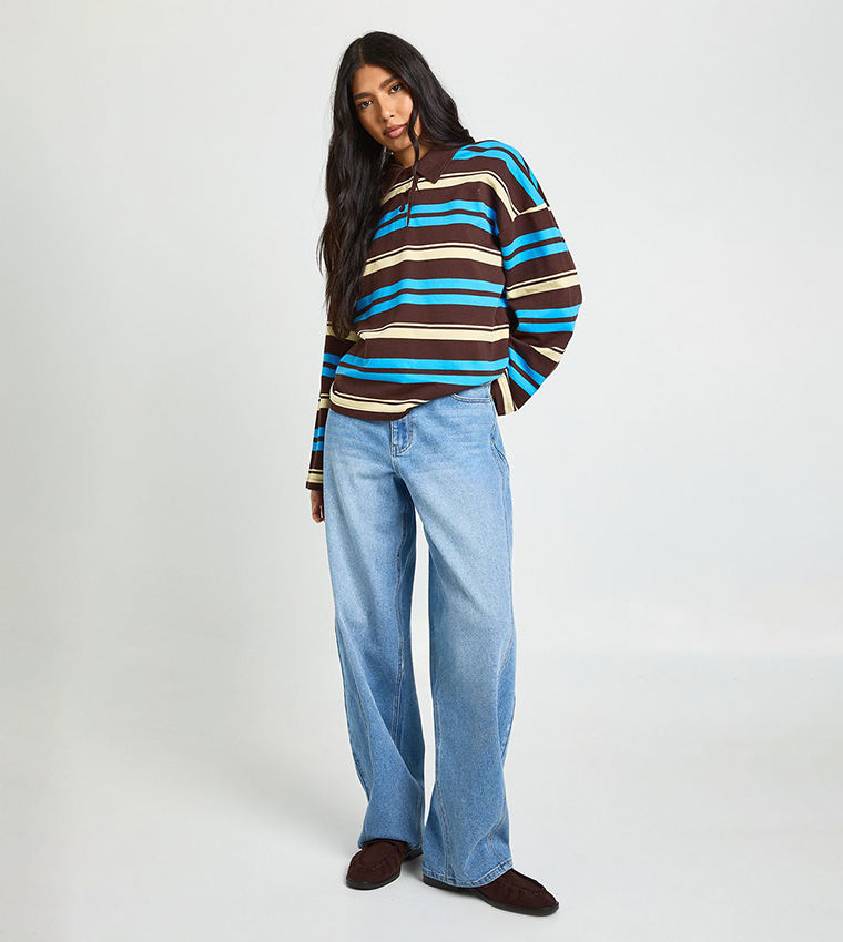 The Tall Mid Waist Barrel Fit Jeans