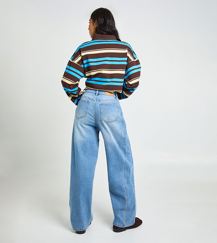 The Tall Mid Waist Barrel Fit Jeans