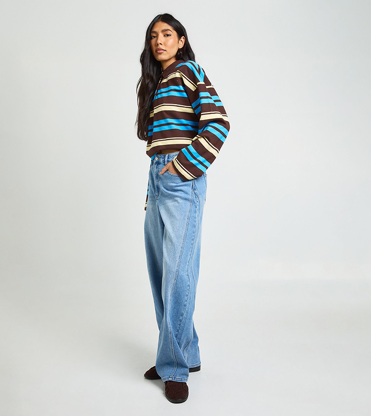 The Tall Mid Waist Barrel Fit Jeans