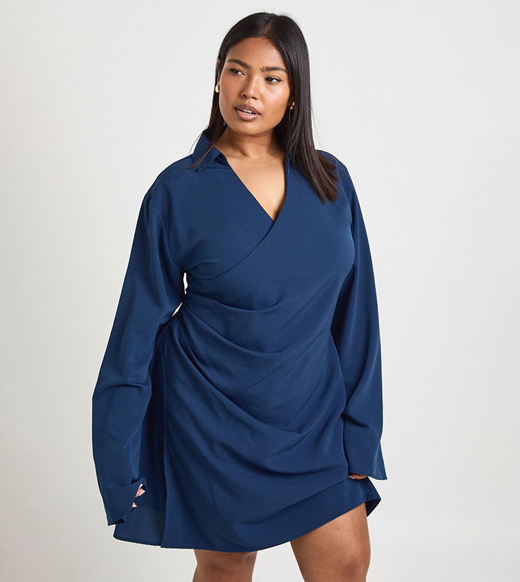 Plus Size Navy Blue Dress Boohoo Satin Boohoo Cobalt Blue Dress Bridesmaid Dress Boohoo Evening Gowns