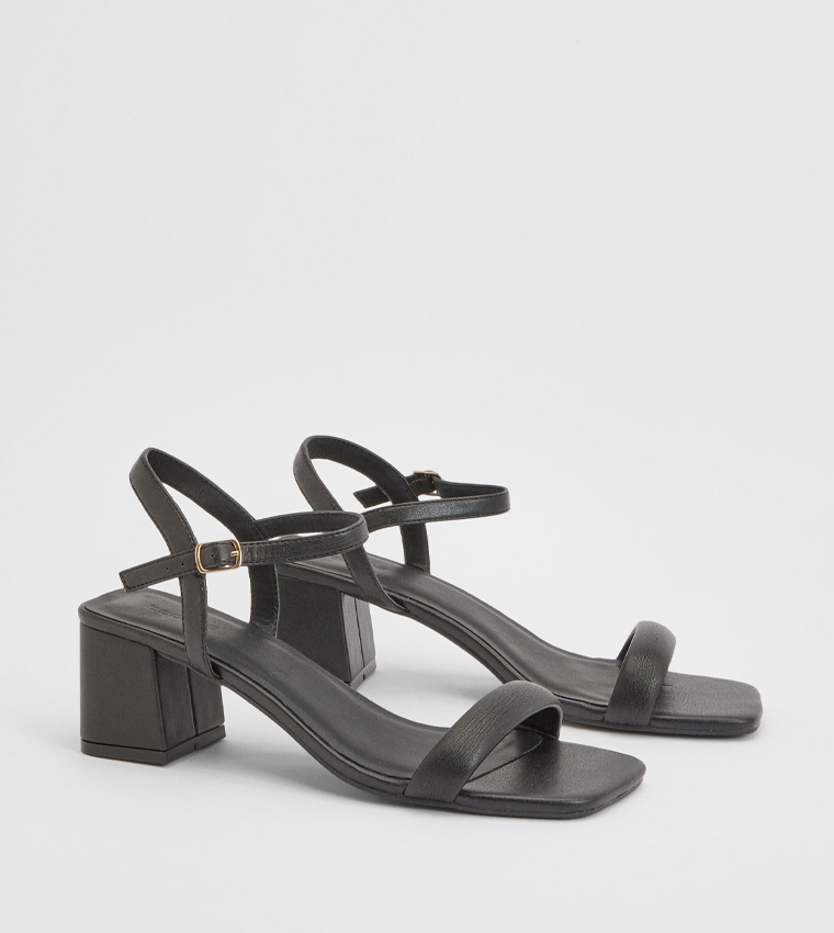 Padded Strap Block Heel Sandals