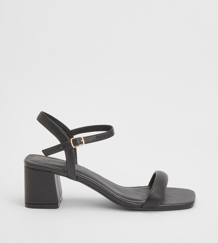 Padded Strap Block Heel Sandals