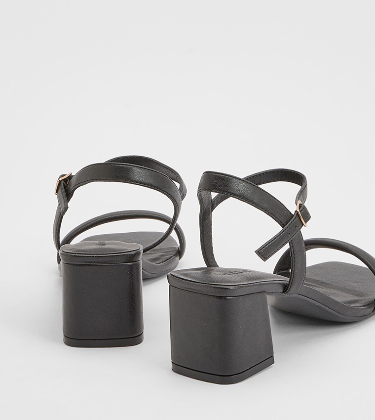 Padded Strap Block Heel Sandals