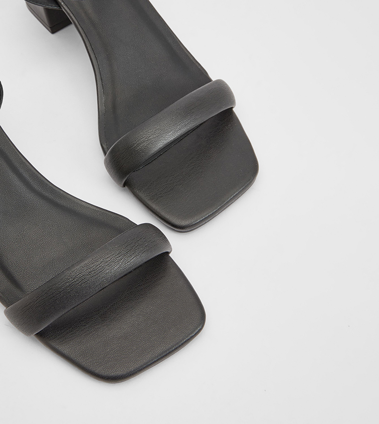 Padded Strap Block Heel Sandals